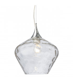 Titan Dome Pendant Light Chrome with Clear Glass
