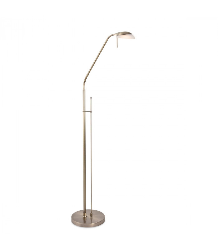 Madrid LED Reading Floor Lamp Antique Brass