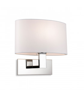 Webster Wall Lamp Chrome with Oval Cream Shade