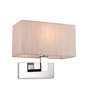 Raffles Wall Lamp Chrome with Rectangle Oyster Shade