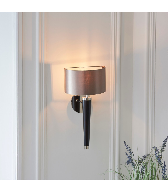 Corvina 1 Light Indoor Wall Light Wood & Silver-4