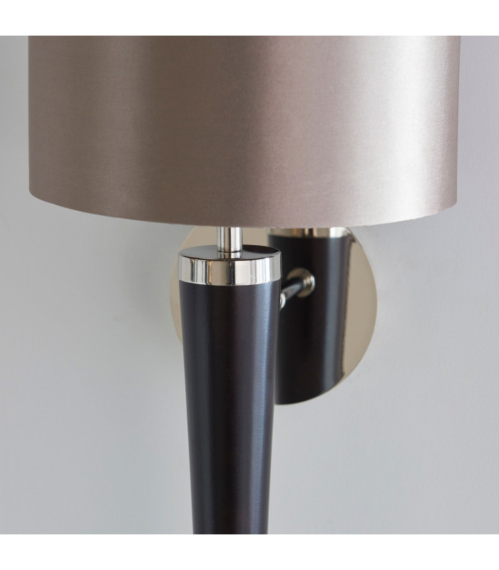 Corvina 1 Light Indoor Wall Light Wood & Silver-5