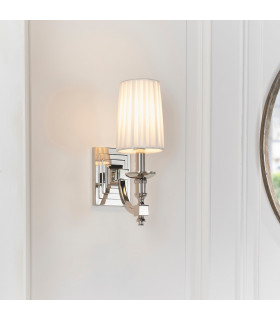 Domina 1 Light Indoor Candle Wall Lamp Nickel-1