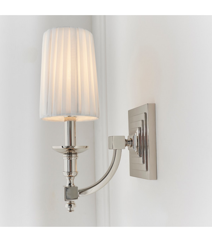 Domina 1 Light Indoor Candle Wall Lamp Nickel-4