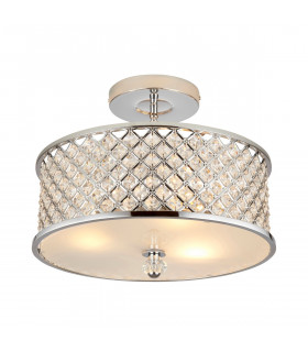 Hudson 3 Light Semi Flush Ceiling Light Metal
