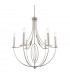 Whistle 6 Light Multi Arm Ceiling Pendant Polished Nickel