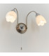 Petal 2 Light Indoor Wall Light Satin Chrome-3