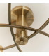 Havana 6 Light Semi Flush Multi Arm Ceiling Light Antique Brass Glass-6