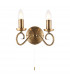 Trafford 2 Light Indoor Candle Wall Light Antique Brass