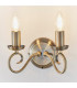 Trafford 2 Light Indoor Candle Wall Light Antique Brass-1
