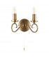 Trafford 2 Light Indoor Candle Wall Light Antique Brass, E14