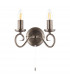 Trafford 2 Light Indoor Candle Wall Light Antique Silver, E14