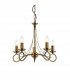 Trafford 5 Light Multi Arm Ceiling Pendant Candle Antique Brass