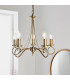 Trafford 5 Light Multi Arm Ceiling Pendant Candle Antique Brass-1