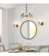 Trafford 5 Light Multi Arm Ceiling Pendant Candle Antique Brass-2