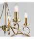 Trafford 5 Light Multi Arm Ceiling Pendant Candle Antique Brass-3