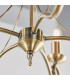 Trafford 5 Light Multi Arm Ceiling Pendant Candle Antique Brass-6