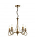 Trafford 5 Light Multi Arm Ceiling Pendant Candle Antique Brass, E14