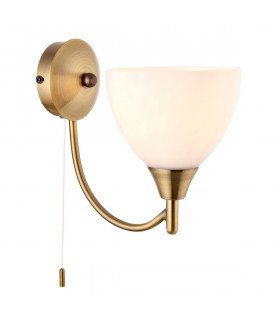 Alton 1 Light Wall Light Antique Brass