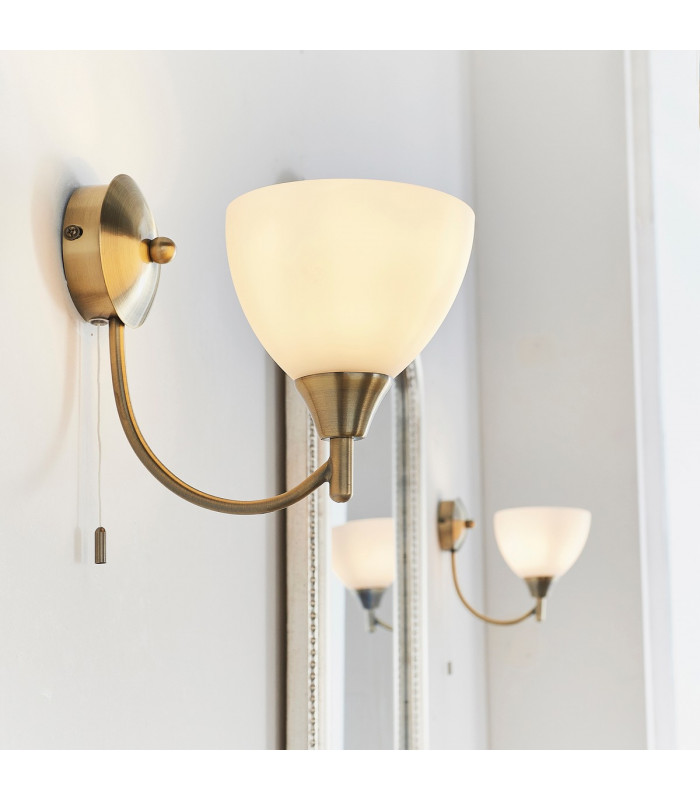 Alton 1 Light Wall Light Antique Brass-4
