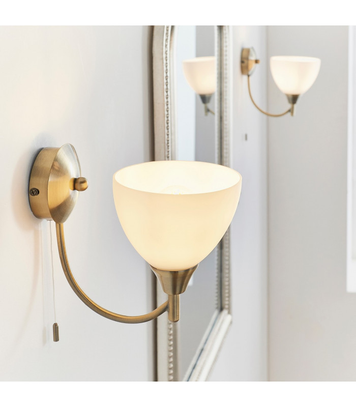 Alton 1 Light Wall Light Antique Brass-5
