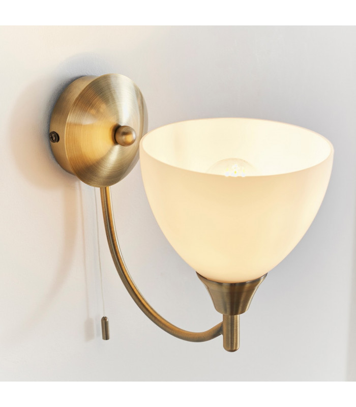 Alton 1 Light Wall Light Antique Brass-6