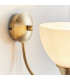 Alton 1 Light Wall Light Antique Brass with Opal Glass Shade, E14