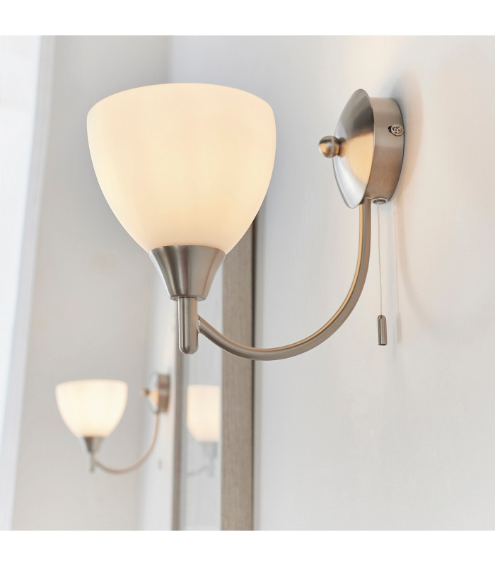 Alton 1 Light Wall Light Satin Chrome-3