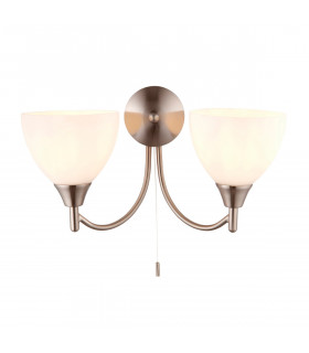Alton 2 Light Indoor Wall Light Satin Chrome