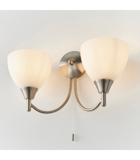 Alton 2 Light Indoor Wall Light Satin Chrome-1