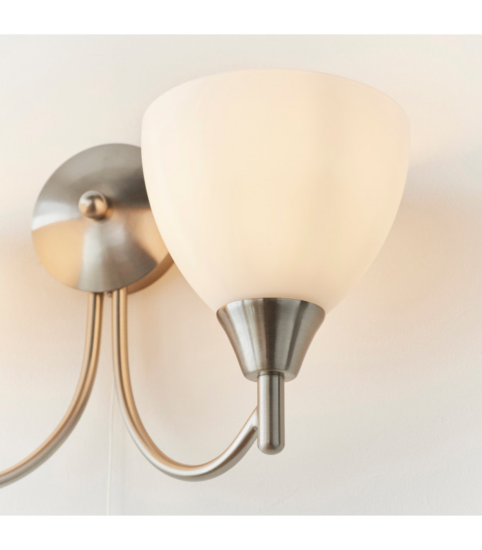 Alton 2 Light Indoor Wall Light Satin Chrome-5