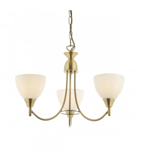 Alton 3 Light Multi Arm Ceiling Pendant Antique Brass