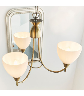 Alton 3 Light Multi Arm Ceiling Pendant Antique Brass-1