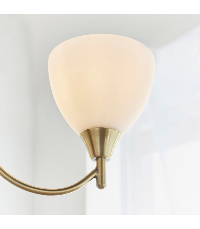 Alton 3 Light Multi Arm Ceiling Pendant Antique Brass-5