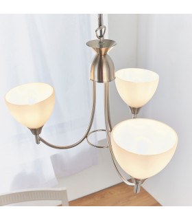 Alton 3 Light Multi Arm Ceiling Pendant Satin Chrome-1
