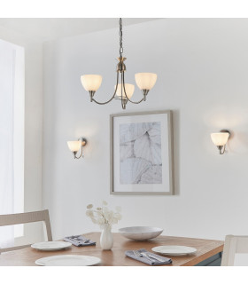 Alton 3 Light Multi Arm Ceiling Pendant Satin Chrome-2