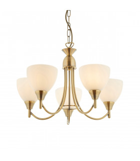 Alton 5 Light Multi Arm Ceiling Pendant Antique Brass