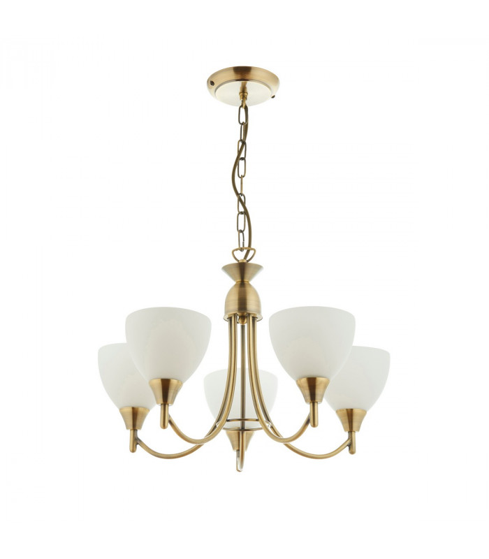 Alton 5 Light Multi Arm Ceiling Pendant Antique Brass-5