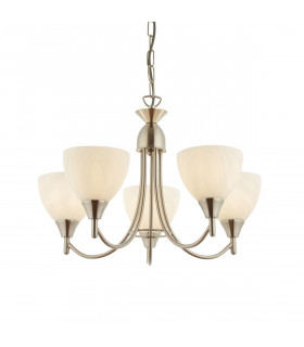 Alton 5 Light Multi Arm Ceiling Pendant Satin Chrome