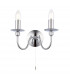 Parkstone 1 Light Indoor Candle Wall Light Chrome