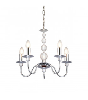 Parkstone 5 Light Multi Arm Ceiling Pendant Chrome