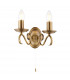 Bernice 2 Light Indoor Candle Wall Light Antique Brass