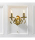 Bernice 2 Light Indoor Candle Wall Light Antique Brass-1