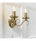Bernice 2 Light Indoor Candle Wall Light Antique Brass-2