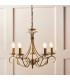 Bernice 5 Light Multi Arm Ceiling Pendant Antique Brass-1