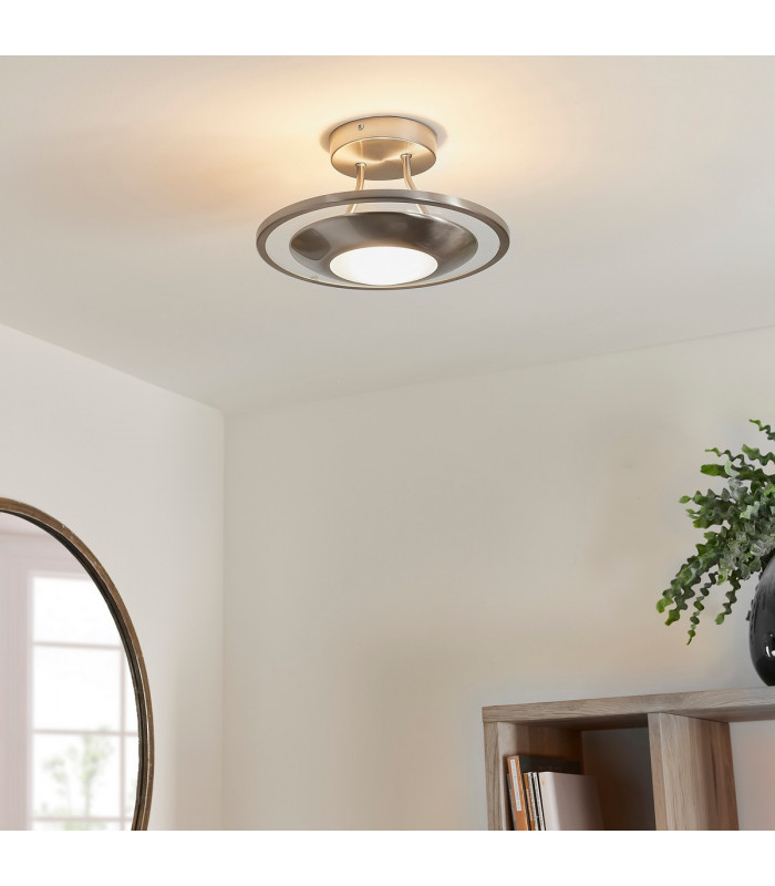 Firenz 1 Light Flush Ceiling Light Frosted Glass-2
