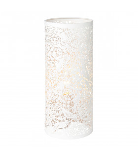 Secret Garden Floral Leaves Design Table Lamp Matt Ivory Paint