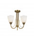 Haughton 3 Light Semi Flush Multi Arm Ceiling Light Antique Brass