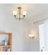 Haughton 3 Light Semi Flush Multi Arm Ceiling Light Antique Brass-2