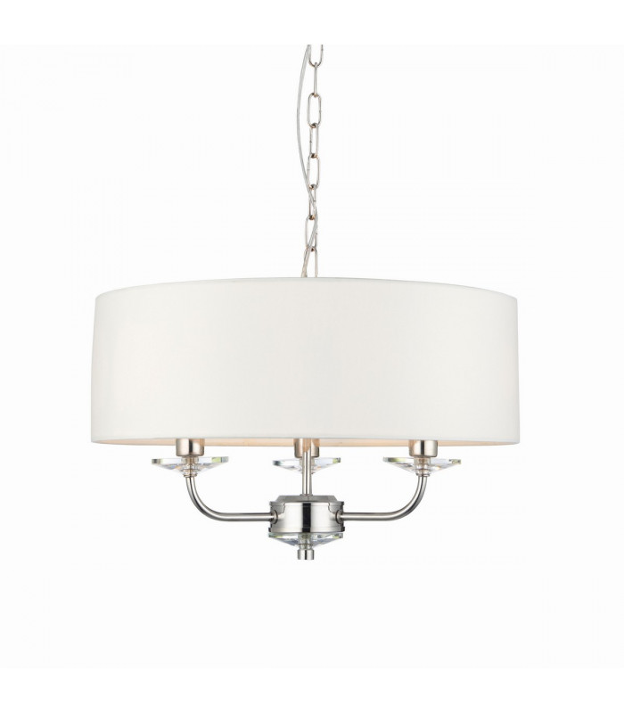 Nixon 3 Light Multi Arm Ceiling Pendant Nickel Plate
